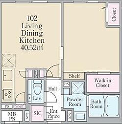 都営三田線 千石駅 徒歩6分の賃貸マンション 1階1LDKの間取り