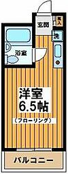 京王井の頭線 西永福駅 徒歩5分の賃貸アパート 2階ワンルームの間取り