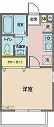 東京メトロ南北線 志茂駅 徒歩8分の賃貸アパート 1階1Kの間取り