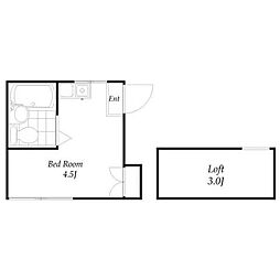 京王線 布田駅 徒歩16分の賃貸アパート 2階ワンルームの間取り