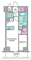 東京メトロ東西線 落合駅 徒歩11分の賃貸マンション 3階1LDKの間取り