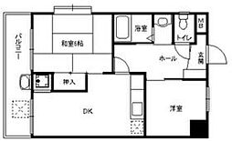 大阪モノレール本線 少路駅 徒歩21分の賃貸マンション 5階2DKの間取り