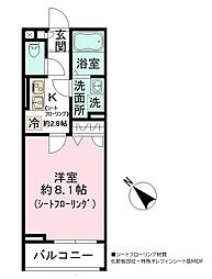 東京メトロ東西線 浦安駅 徒歩8分の賃貸アパート 3階1Kの間取り