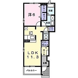 プリミエールホーム3 1LDKの間取図画像