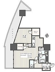 JR山手線 池袋駅 徒歩5分の賃貸マンション 25階1LDKの間取り
