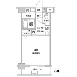 京王線 聖蹟桜ヶ丘駅 徒歩4分の賃貸マンション 3階1Kの間取り