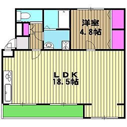 JR中央線 吉祥寺駅 徒歩14分の賃貸マンション 3階1LDKの間取り