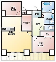 間取図画像 2SLDK