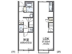 レオネクストじんぼはら駅南 1LDKの間取図画像