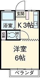 ハイツヒロ 1Kの間取図画像