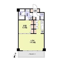 JR東海道本線 幸田駅 徒歩3分の賃貸マンション 1階1LDKの間取り