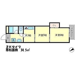 間取図画像 1LDK