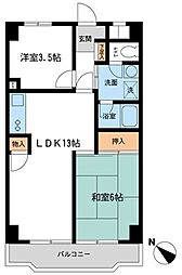 入間市駅前ビル 2LDKの間取図画像