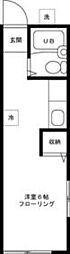 ハイネス近藤 1Kの間取図画像