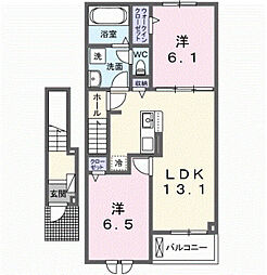 けやきレジデンスα 2LDKの間取図画像
