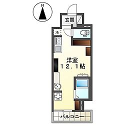 宇都宮市東宿郷5丁目マンション ワンルームの間取図画像