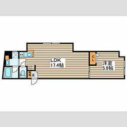 練馬区上石神井3丁目マンション 1LDKの間取図画像