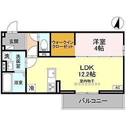 SOPHIA II A 1LDKの間取図画像