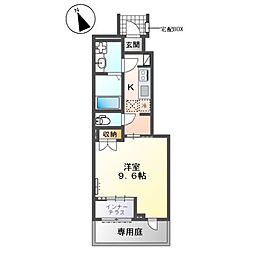 川口市大字安行領根岸 アパート新築工事 1Kの間取図画像