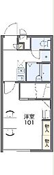 レオパレスオータム 1Kの間取図画像