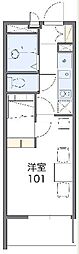 レオパレスターナー3 1Kの間取図画像