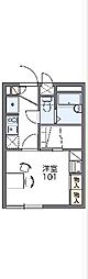 レオパレスますがた 1Kの間取図画像