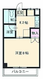 愛知高速東部丘陵線 はなみずき通駅 徒歩15分の賃貸マンション 1階1Kの間取り