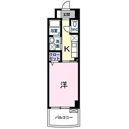 東京メトロ有楽町線 平和台駅 徒歩13分の賃貸マンション 1階1Kの間取り