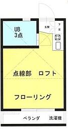 JR中央線 三鷹駅 バス10分 塚下車 徒歩2分の賃貸アパート 1階ワンルームの間取り