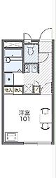 レオパレスアミティエ 1Kの間取図画像