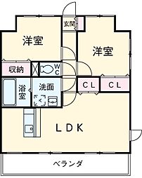 アルトカッシーナ 5階2LDKの間取り