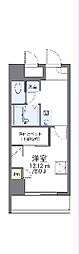 レオパレスOIビルユニオン 1Kの間取図画像