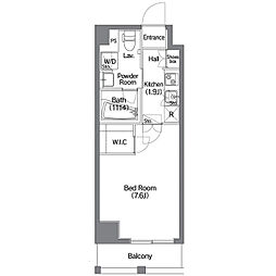 東京メトロ半蔵門線 錦糸町駅 徒歩7分の賃貸マンション 4階1Kの間取り