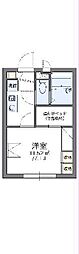 レオパレスさくらハイム 1階1Kの間取り