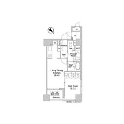 コンフォリア日本橋人形町ノース 5階1LDKの間取り