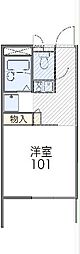 レオパレスさいわい 1Kの間取図画像