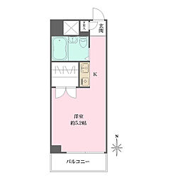 プレステージ東武練馬 5階ワンルームの間取り