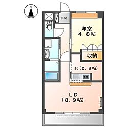 名古屋市営東山線 今池駅 徒歩9分の賃貸マンション 3階1LDKの間取り