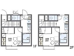 レオパレス川名駒方 1Kの間取図画像