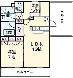 名古屋市営東山線 池下駅 徒歩8分の賃貸マンション 3階1LDKの間取り