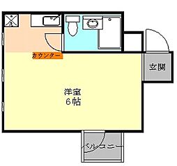 名古屋市営東山線 覚王山駅 徒歩4分の賃貸マンション 3階ワンルームの間取り