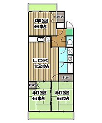 シベール桂泉 5階3LDKの間取り