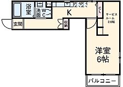 ＡＰＥＸ　ローゲン 1階1Kの間取り