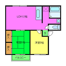 間取図画像 2LDK