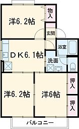 間取図画像 3DK