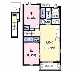 ブローテ 2LDKの間取図画像