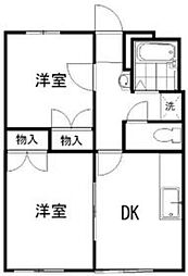 プリマベーラ 2DKの間取図画像