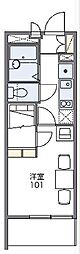 レオパレスはやせ 1Kの間取図画像