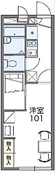 レオパレスアンヘル 1Kの間取図画像