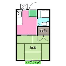 ＭＡハイツ 2階1Kの間取り